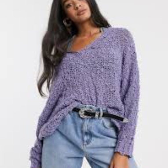 Free People Sunday Shore Cotton Blend Sweater - Picture 1 of 9